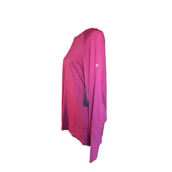 NWT Fabletics The Training Day Long Sleeve Tee Raspberry Large - Picture 5 of 9